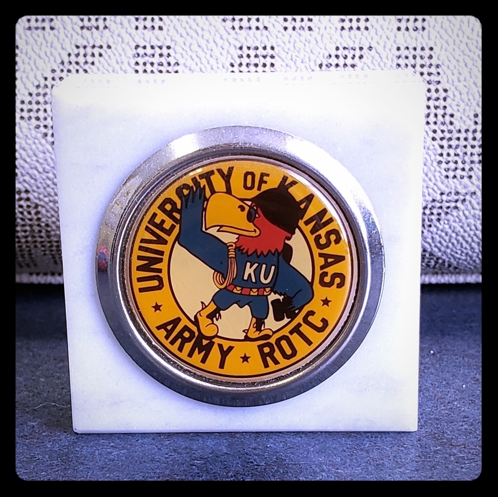 Antique Kansas University Marble Paper Weight